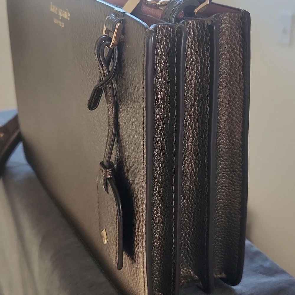 Kate Spade Eva Metallic Brown Crossbody Bag